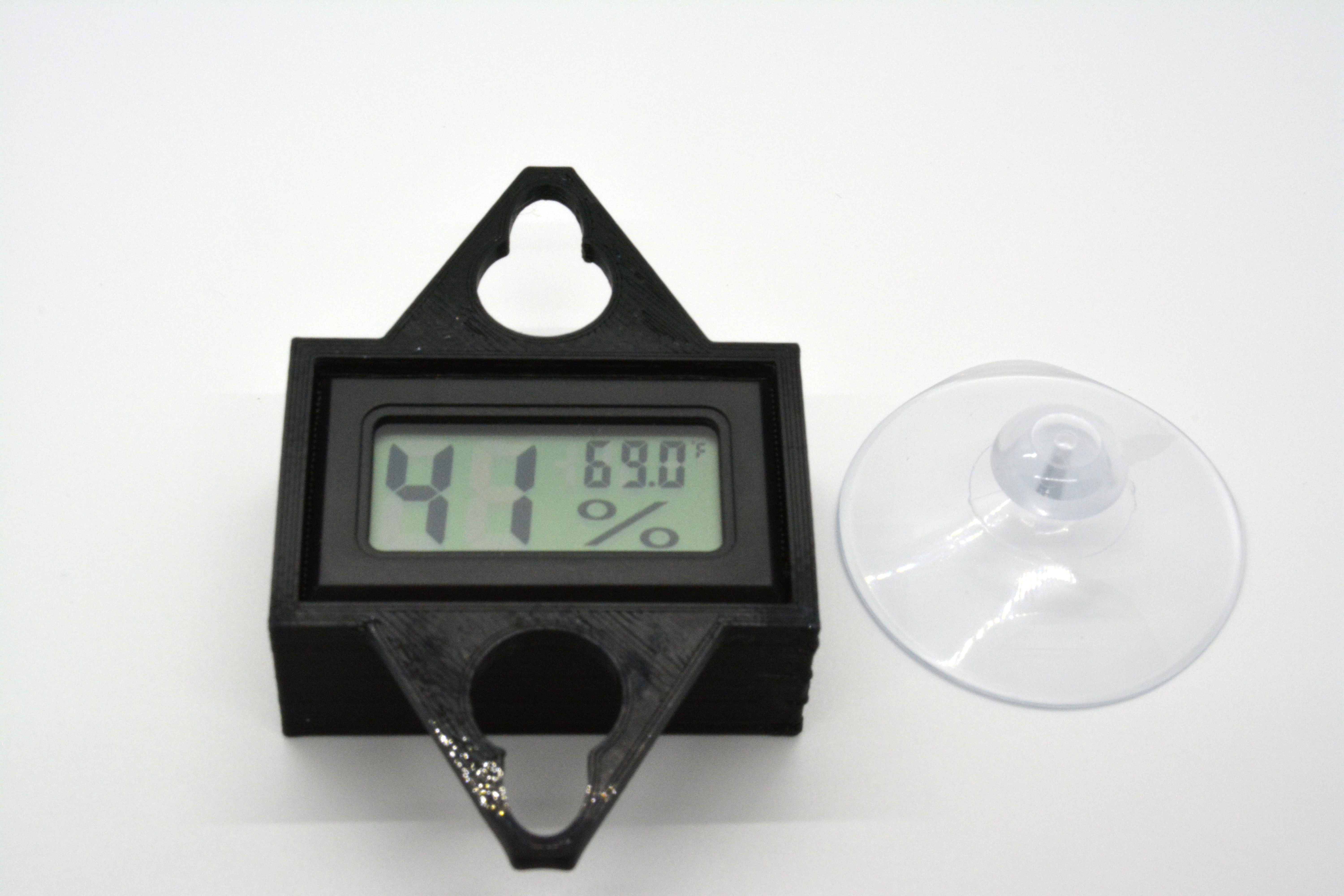 Hygrometer with shell suction cup